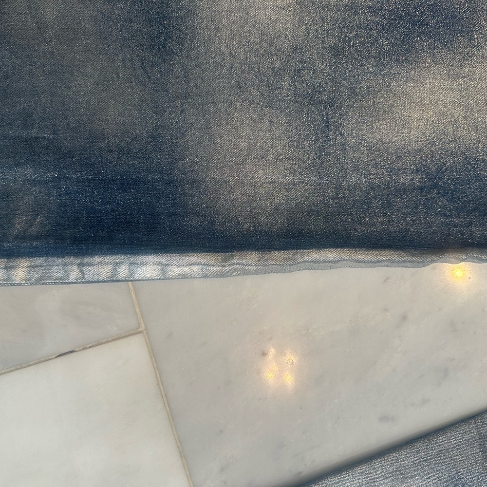 Pilcro Metallic Blue Wide-Leg Jeans - Picture 7 of 8